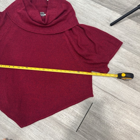 NEW DIRECTIONS WEEKEND Short Sleeve Cowl Neck Poncho Sweater, Womens 3X - Picture 12 of 13